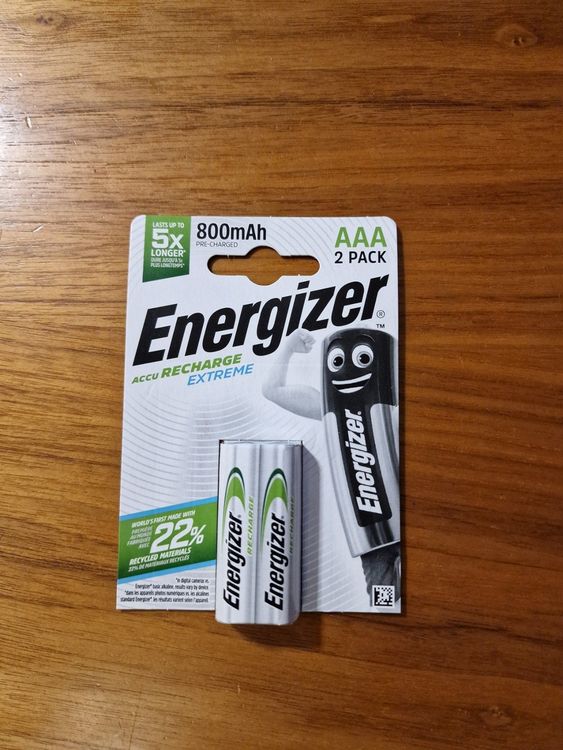 8 Batterie Energizer Extreme AAA 800 MAh – NiMh Ricaricabili Per DECT, Telefoni, Micro HR03