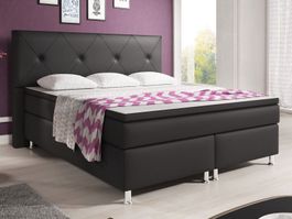 Boxspringbett 180x200 KL Schwarz Doppelbett Bett Hotelbett