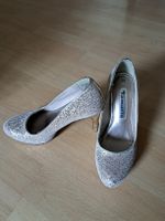 Goldene Glitzerpumps Grösse 38 von Tamaris 