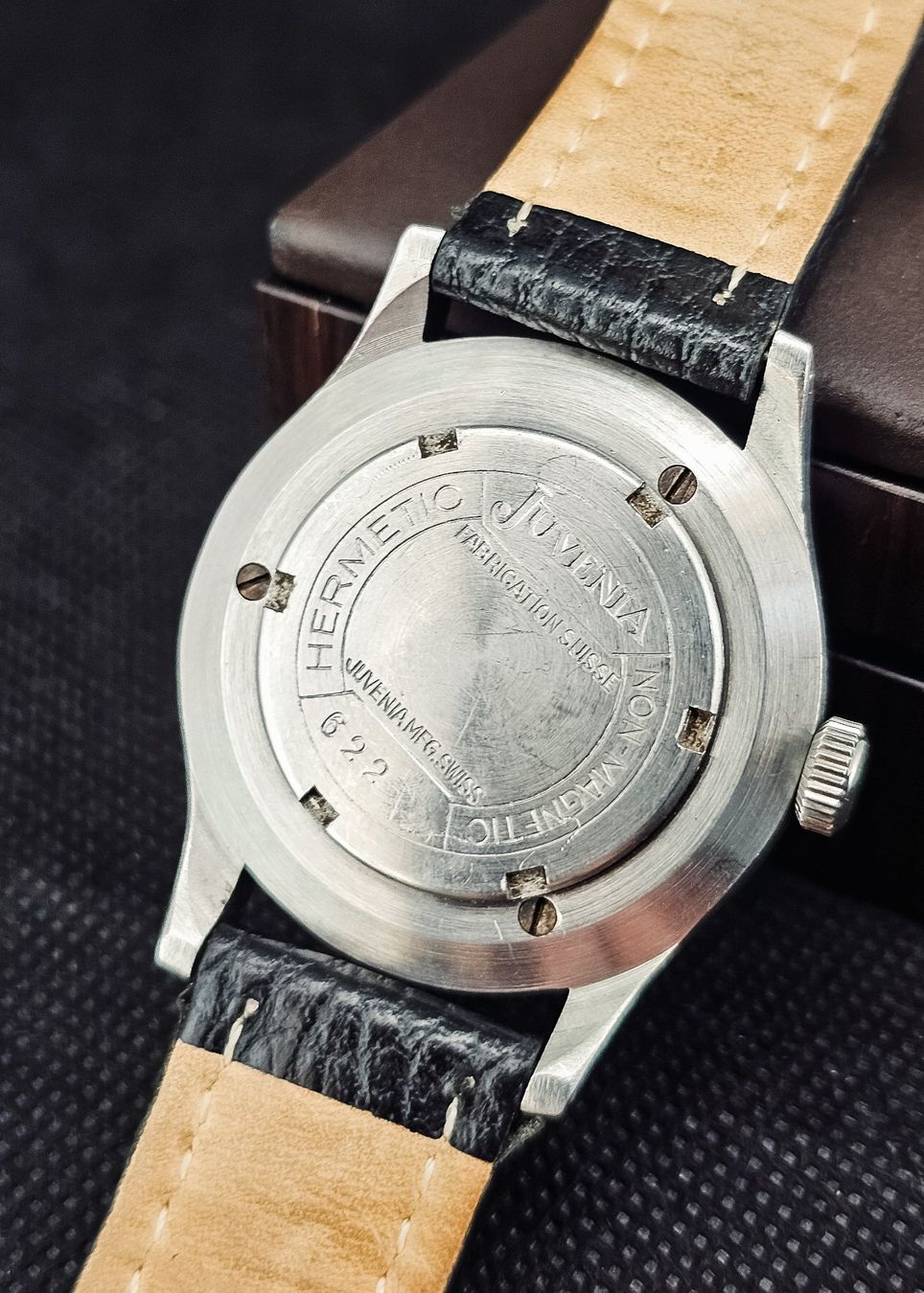 Juvenia Orologi: Seltene JUVENIA ARITHMO Vintage-Herrenuhr – Usato da Lugano venduto da R.Riccardo 3