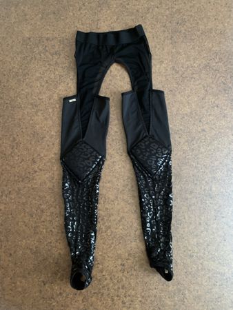 Paradise Chick LEGGINGS GARTER STICKY SUPERHERO LEOPARD L