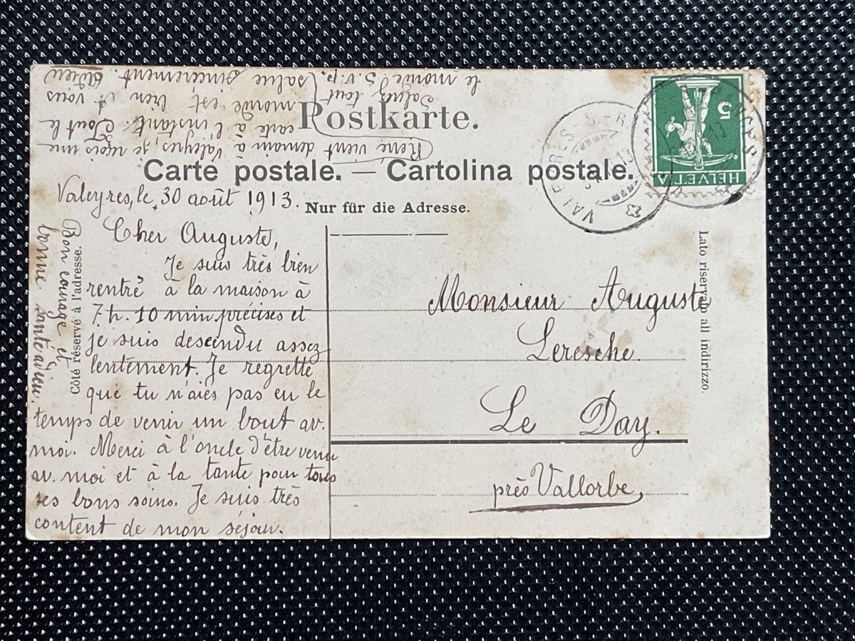Cartoline postali: Signal du Chasseron VD, 1913 – Usato da Strengelbach venduto da Aschatan5 1