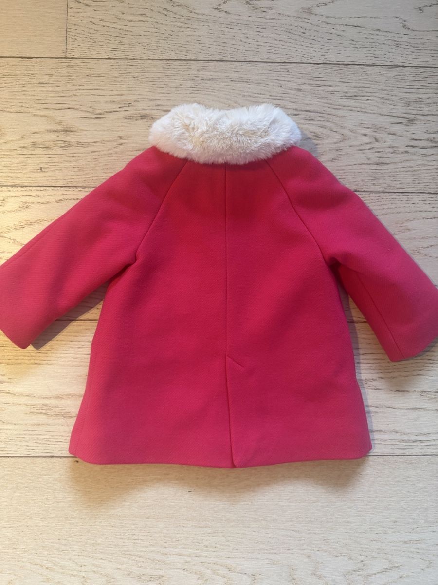 Jacadi Jacken & Mäntel: Jacadi Pink Coat with Fur Collar Size 18M  – Neu (gemäss Beschreibung) aus Dully von rev_l7jp 1