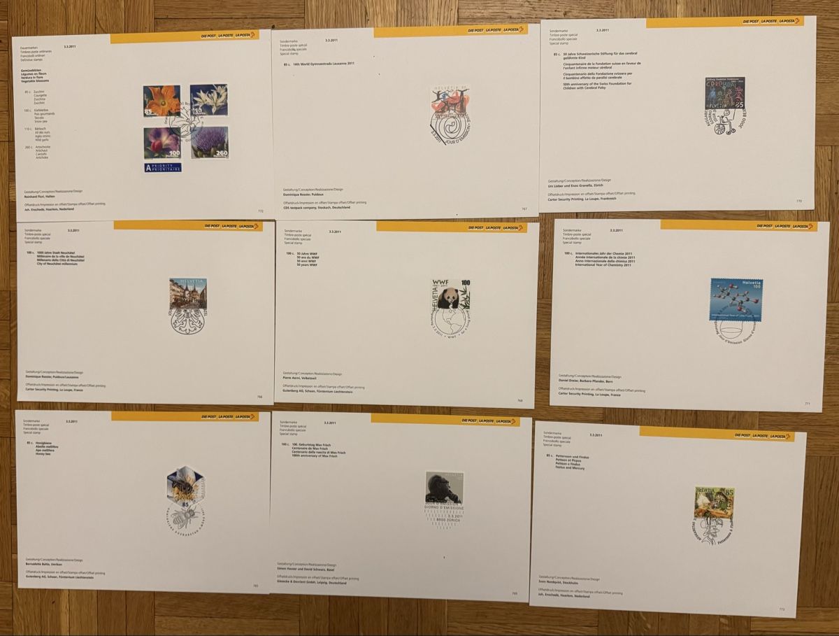 Tutti i francobolli: Collection Complète de timbres, 2011 émission 1Suisse – Nuovo e nell'imballaggio originale da Lausanne venduto da Dri_Shop