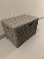 2 Stk. Aufbewahrungsbox Kunststoff grau / Kissenbox