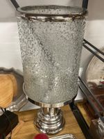Designer Kerzenhalter gross aus Alu und Glas/Neu/OVP