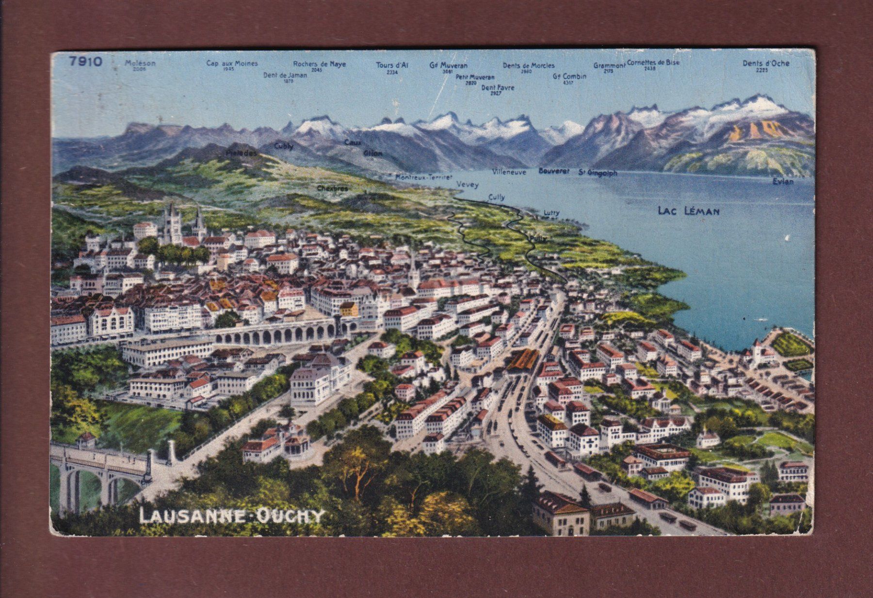 Cartes postales: LAUSANNE et environs - 1922 – D'occasion à Pully par nicecards
