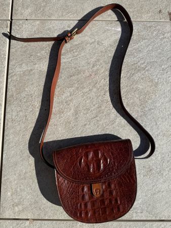 Vintage Etienne Aigner Leder-Umhängetasche – Cognacbraun