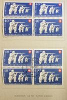 1950, Geschenkheft Pro Patria ET, im 4-Block Kt. 440.-++