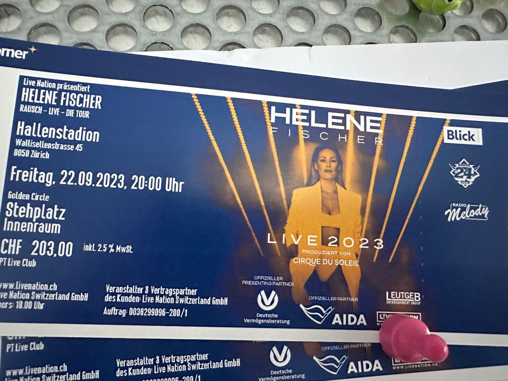  Helene Fischer Tickets (Gebraucht) in Münsingen für CHF 120 – nur Bildidee 