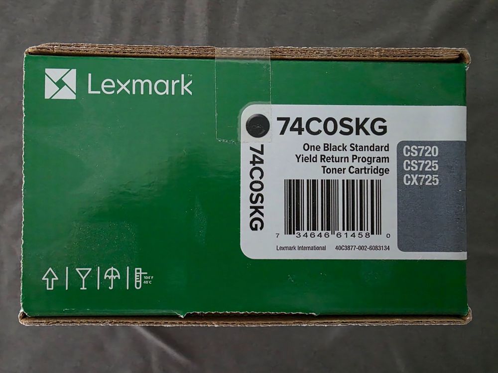 Original Lexmark Toner Schwarz 74C0SKG für CS720 CS725 CX725 (Neu und ...