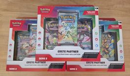 3x Pokemon Erste Partner Ilustration Kollektion Serie 2 DE