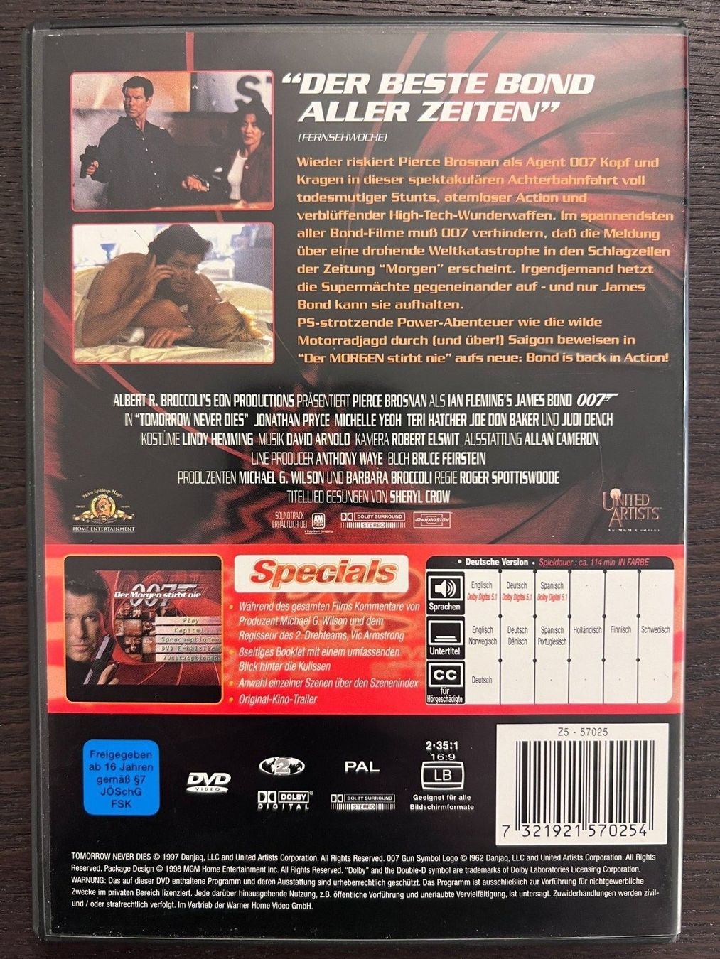 Alle DVDs: 007 Der Morgen stirbt nie – Gebraucht aus Zürich von FilmFreunde 1