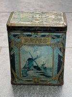 Blechdose Pates antik Dose blau Frankreich, Holland