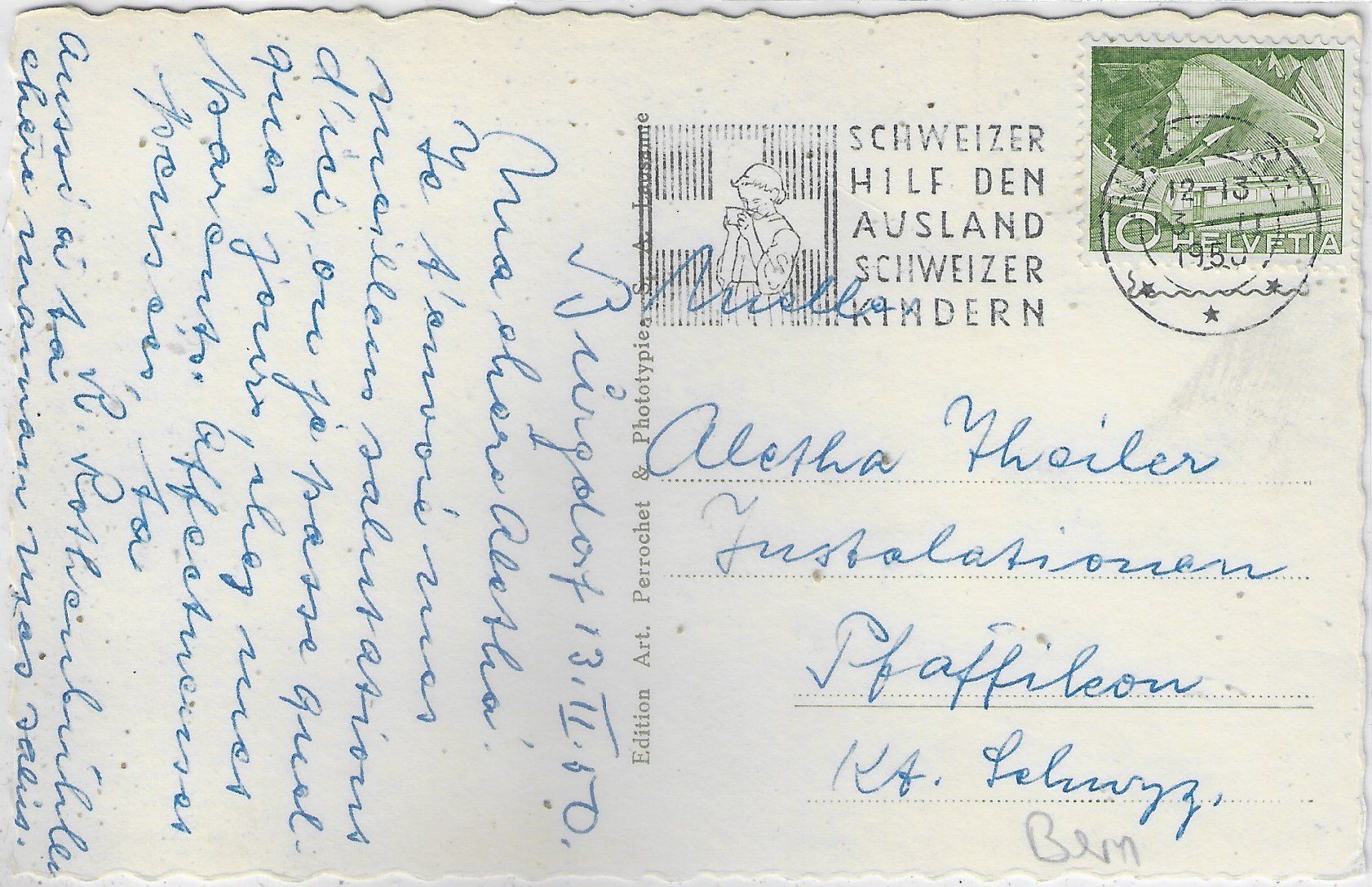 Cartoline postali: Burgdorf von oben – Usato da Ettingen venduto da Kartenplanet 1