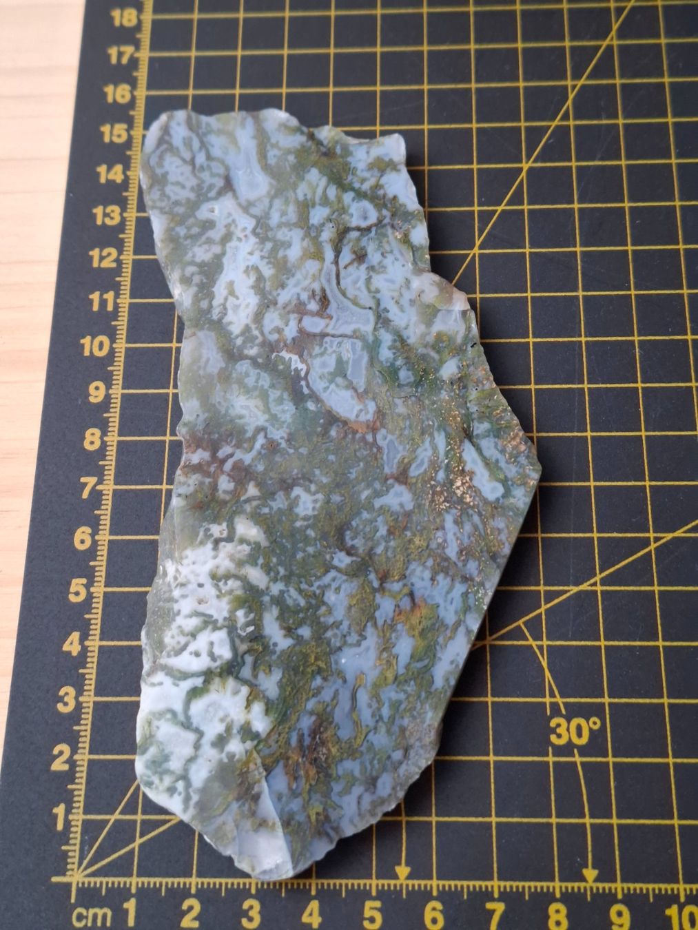 Mineralien & Heilsteine: Moosachat- Platte – Gebraucht aus Zwieselberg von Halifaxmendusli 3