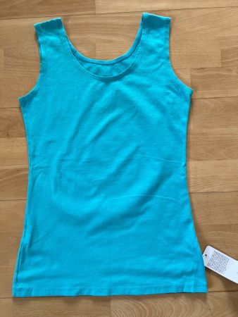 Colora Damen Top, Shirt, Gr. XS, BioBaumwolle, Hellblau, NEU