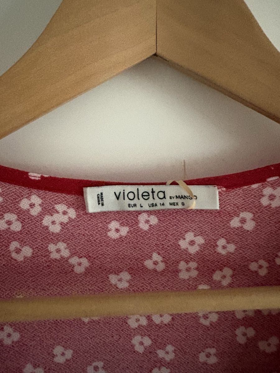 Mango Vestiti: Robe portefeuille Mango rouge fleurs taille L – Nuovo (secondo la descrizione) da Pully venduto da kaba07 3