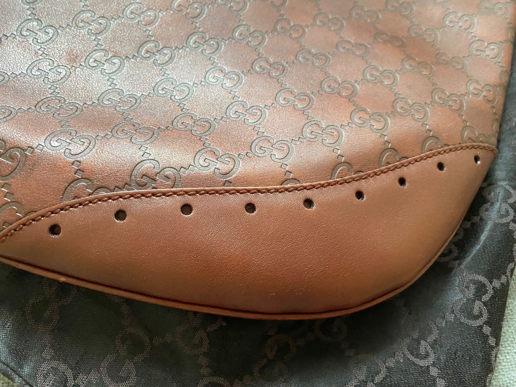 Gucci Borse: Guccissima Shoulder Bag, Leder braun – Usato da Zürich venduto da Scheidegg1 6