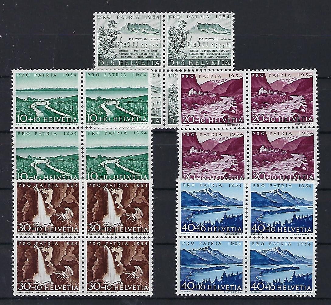 Tutti i francobolli: 1954  Patria Viererblocks postfrisch **  15422 – Usato da Lunden venduto da Animus999