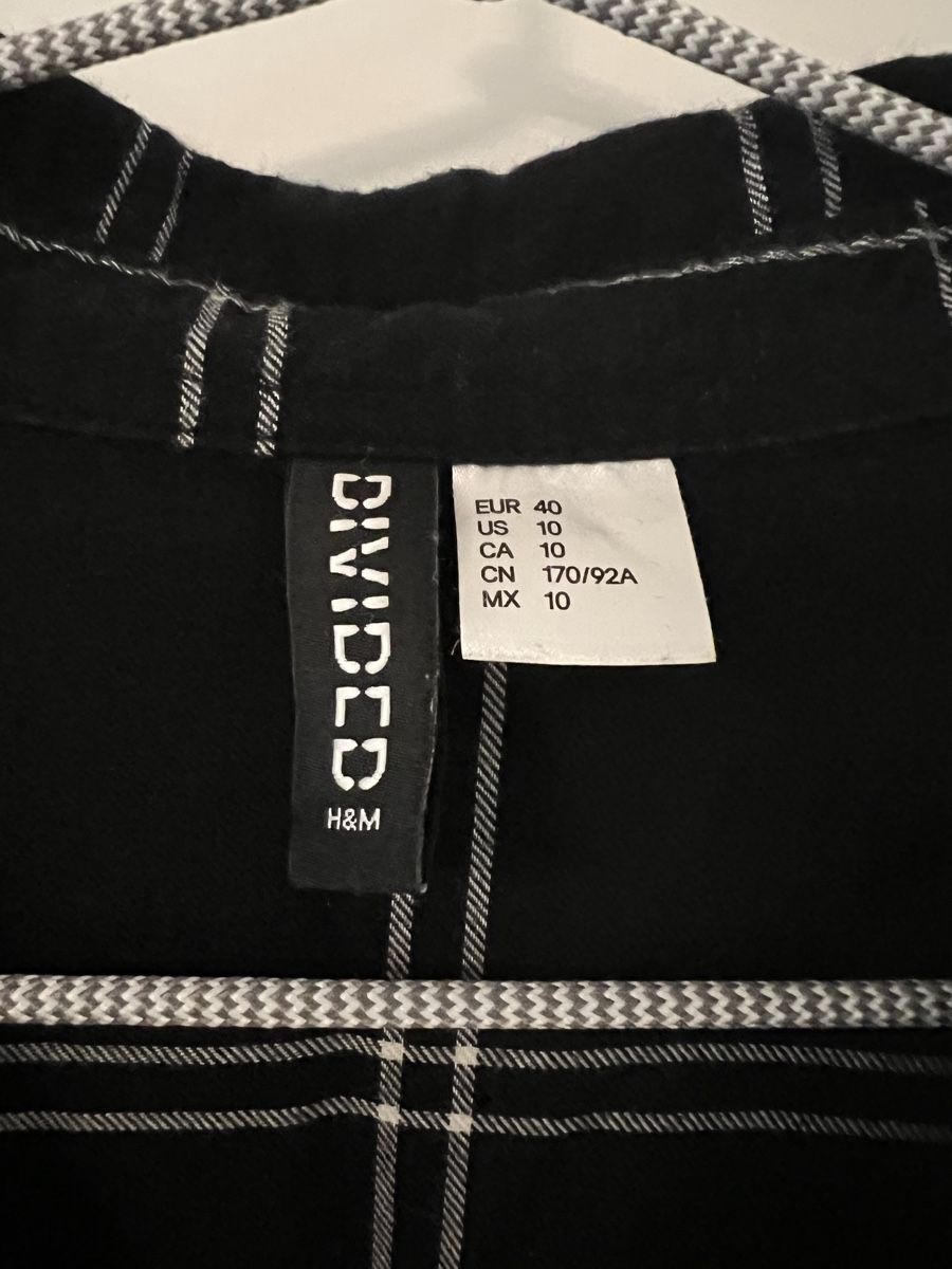 H&M Camicette: Hemd Kariert Schwarz Weiss Gr. 40 – Usato da Winterthur venduto da mel_wy 1
