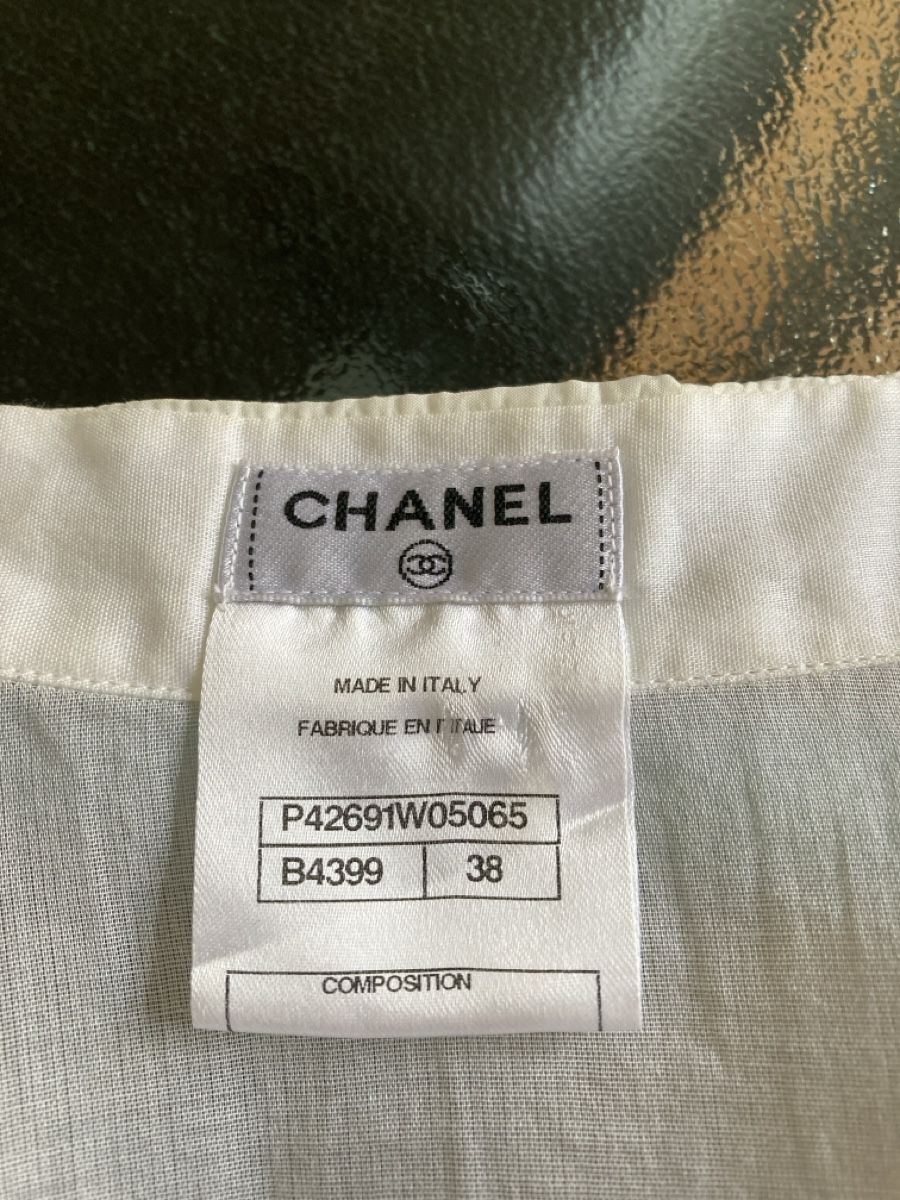 Chanel Blusen: Traumhafte Chanel Sommer Bluse, FR38, Baumwolle Seide – Gebraucht aus Zürich von elegantissima 6