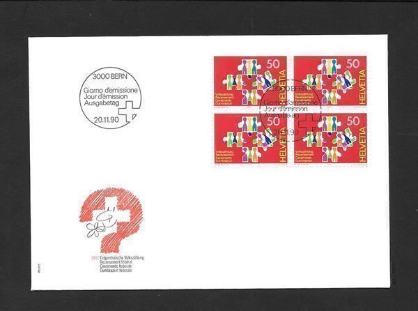 Tutti i francobolli: FDC Nr. 805 Viererblock ET Bern 20.11.1990 – Nuovo (secondo la descrizione) da Olten venduto da clotaldi