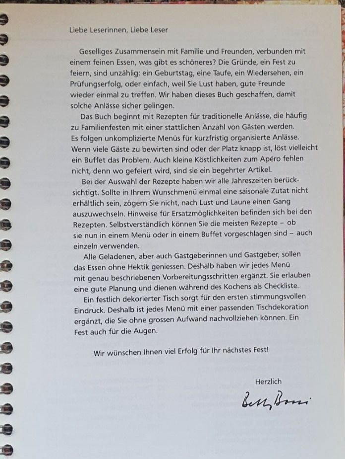 Libri: Betty Bossi Festliche Menüs – Usato da Langnau am Albis venduto da jer_pm72 3