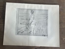 Ferdinand Hodler, frühe männliche Studie, Collotypie, 1914