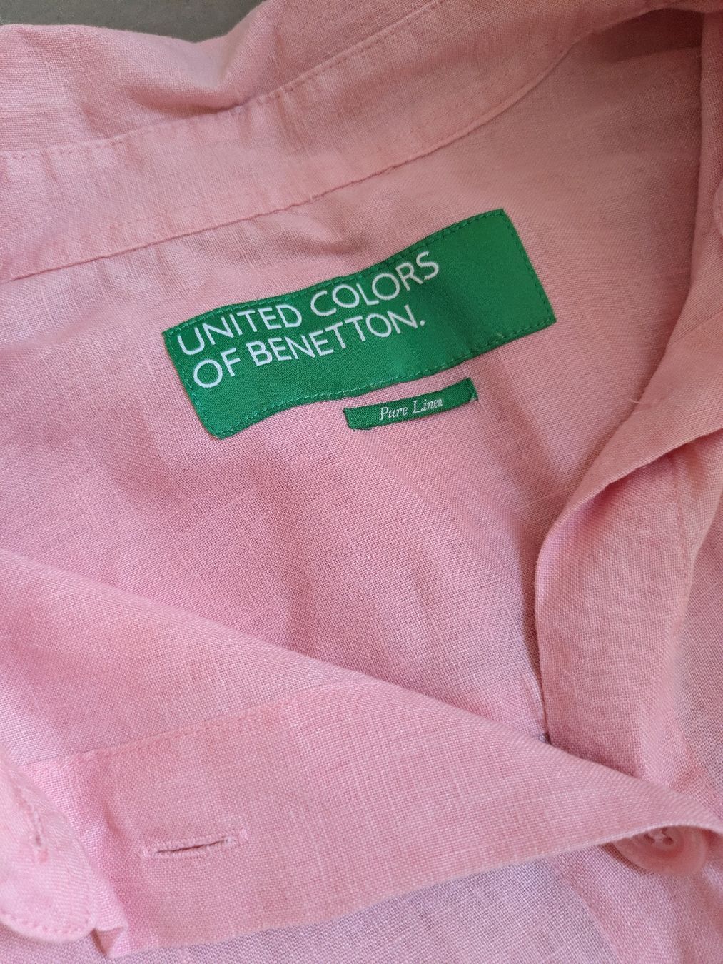 Benetton Camicette: Benetton Leinen Hemd, Gr. XL, Rosa – Usato da Ins venduto da Jacy1