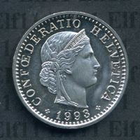 CHF___0.20 1993 stgl * nigelnagelneu! 20 Rappen