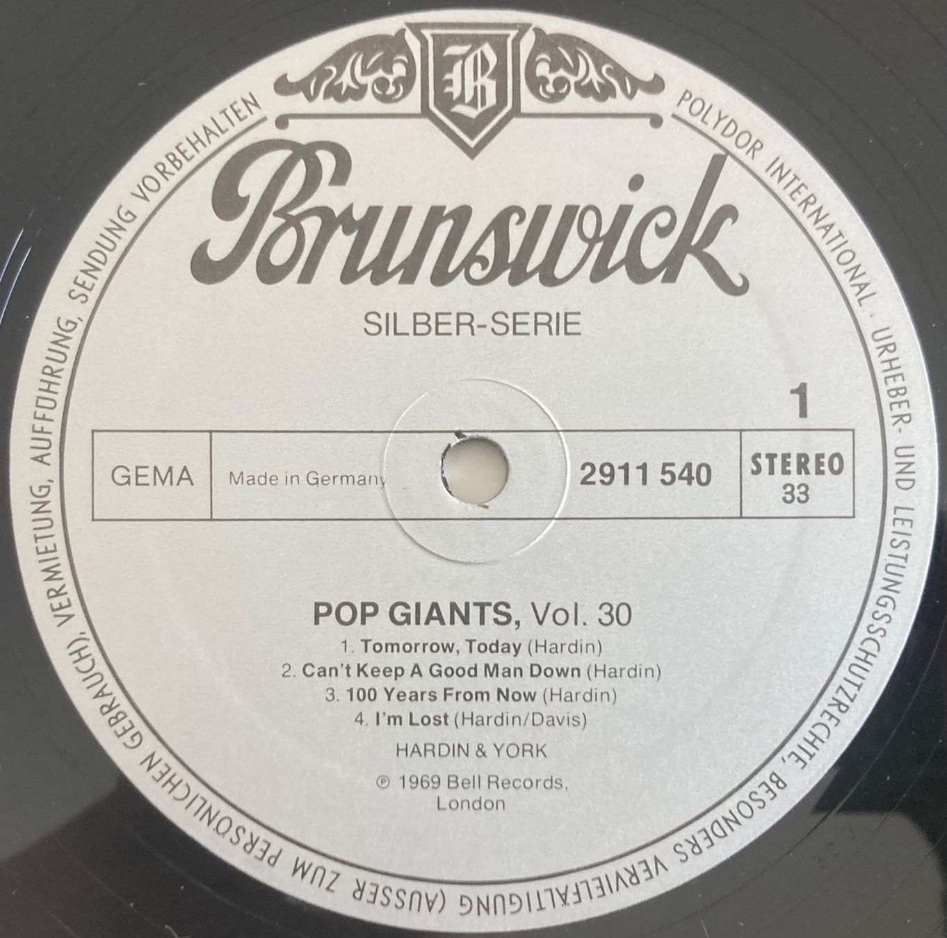 Dischi in vinile: HARDIN & YORK - POP GIANTS, VOL. 30 – Usato da Poliez-Pittet venduto da Newtown-Records 2