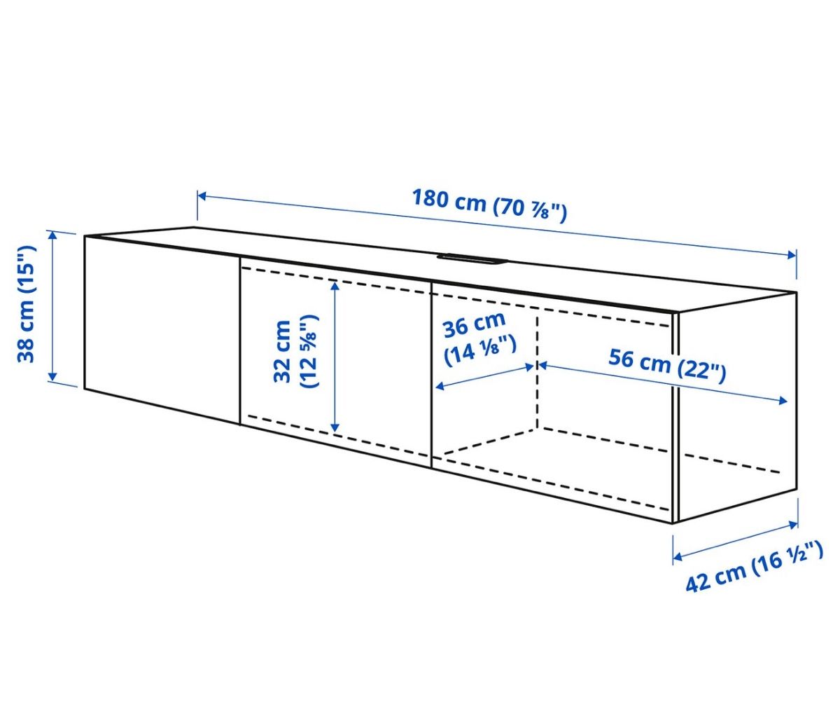 Ikea TV Möbel: Besta TV-Bank mit Glas Deckplatte  – Gebraucht aus Brüttisellen von naz_5wdh 2