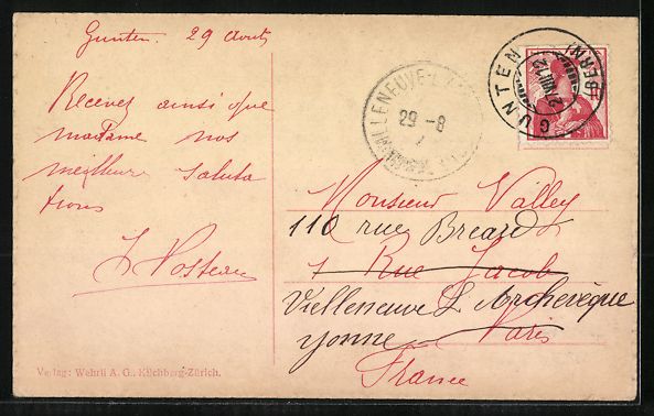 Cartoline postali: Sigriswil, Blick von einer Anhöhe auf d – Usato da Berlin venduto da bartko-reher 1