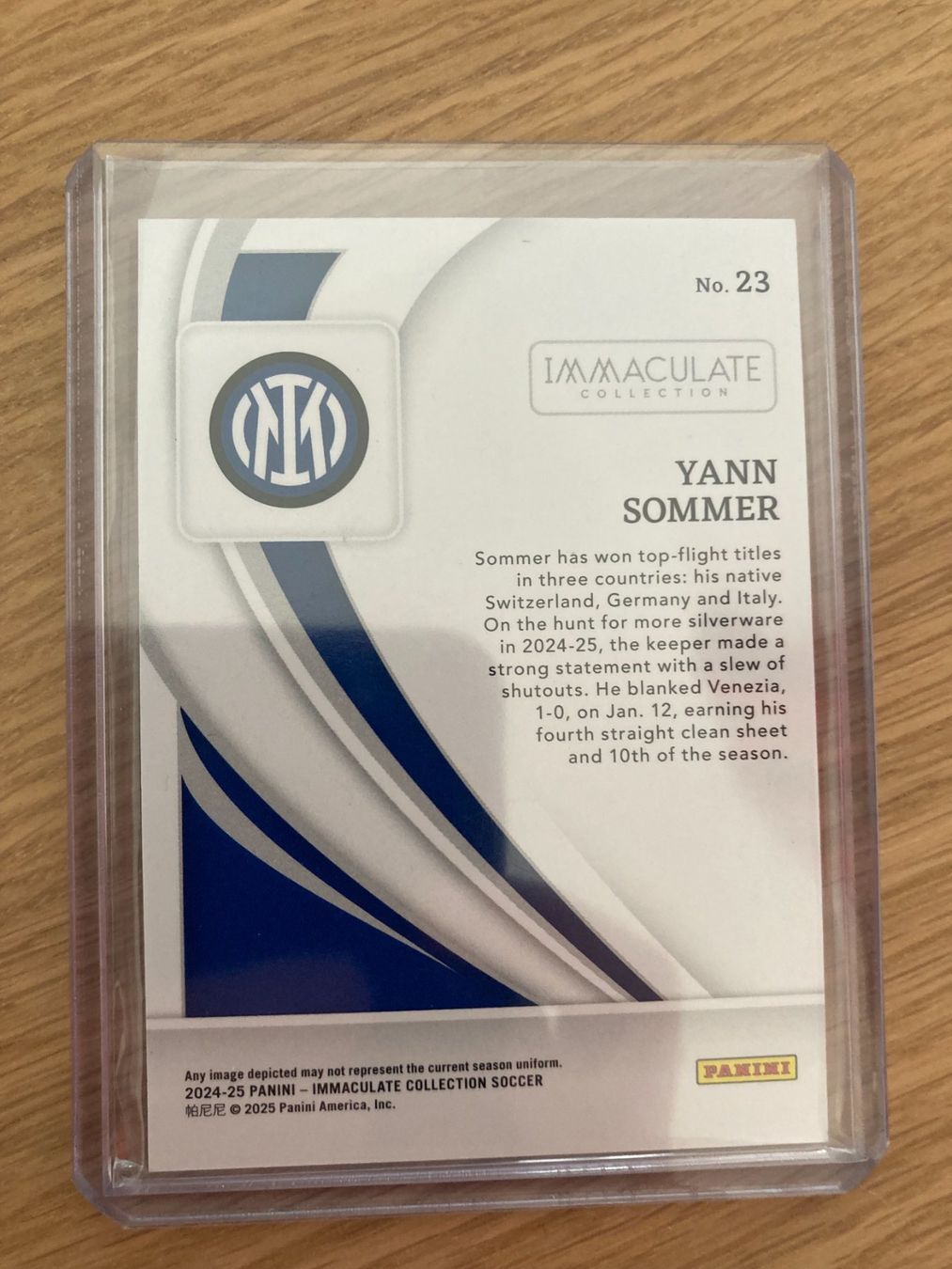 Panini Carte collezionabili: Panini Immaculate 2024-25 - Yann Sommer /25 – Usato da La Tour-de-Peilz venduto da Tyalos_Cards 1