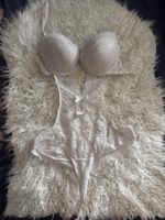 🤍 Verführerischer Spitzen-Body in Weiss mit Push-up Gr. 75C
