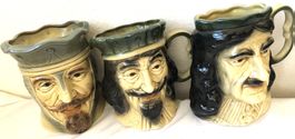 3x Royale Keramik-Bierkrüge - Kingston Pottery