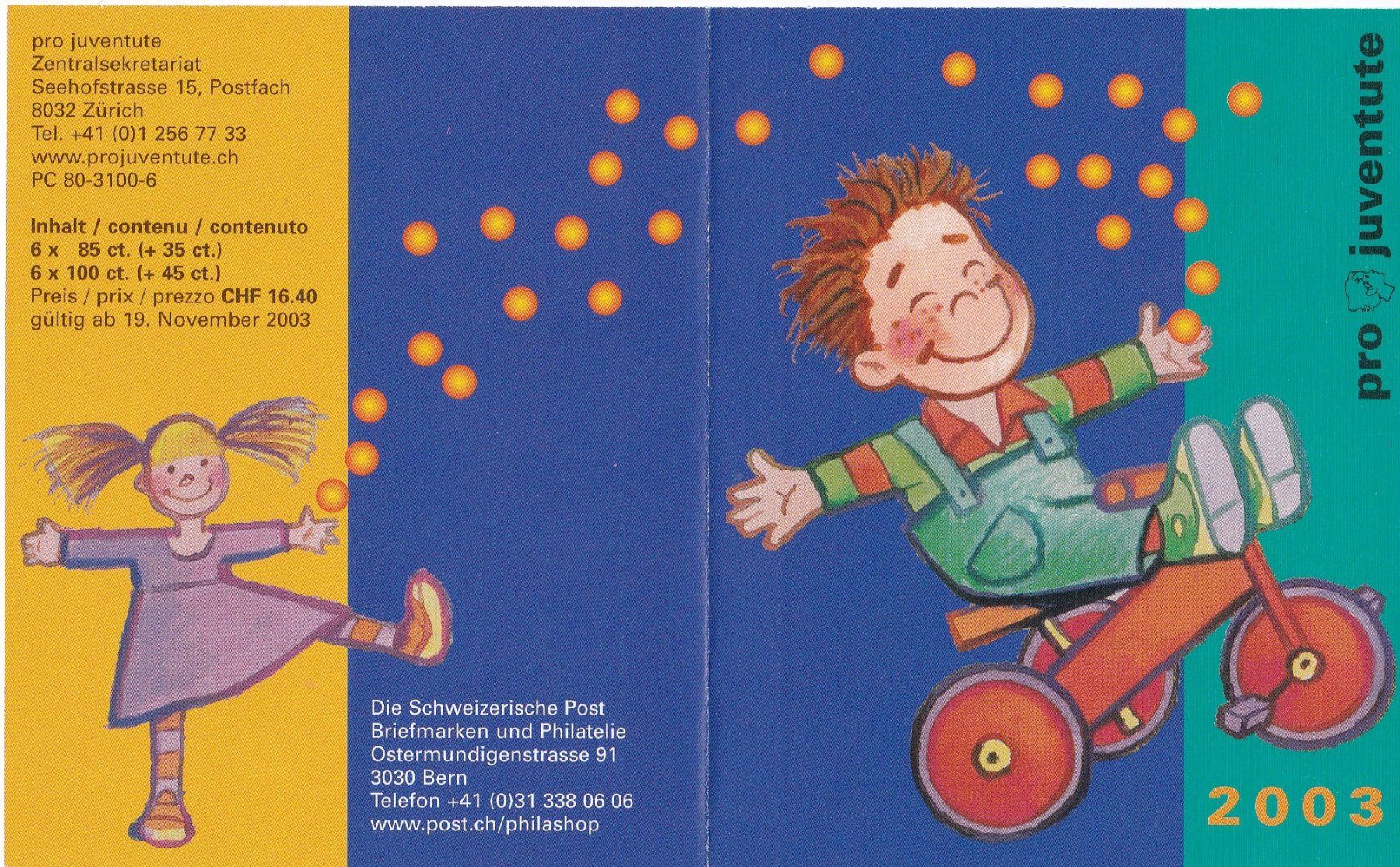 Tutti i francobolli: CH 2003, Markenheftchen Pro Juventute Kinderrechte – Nuovo (secondo la descrizione) da Castione venduto da Rx-stamps