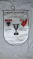 Fc Aarau Roter Stern Belgrad Wimpel gross 1985 Original 