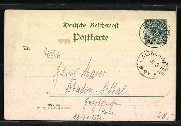 Ganzsachen: Berlin, Neues Reichspostamt, Dr. v. Step – Gebraucht aus Berlin von bartko-reher 1