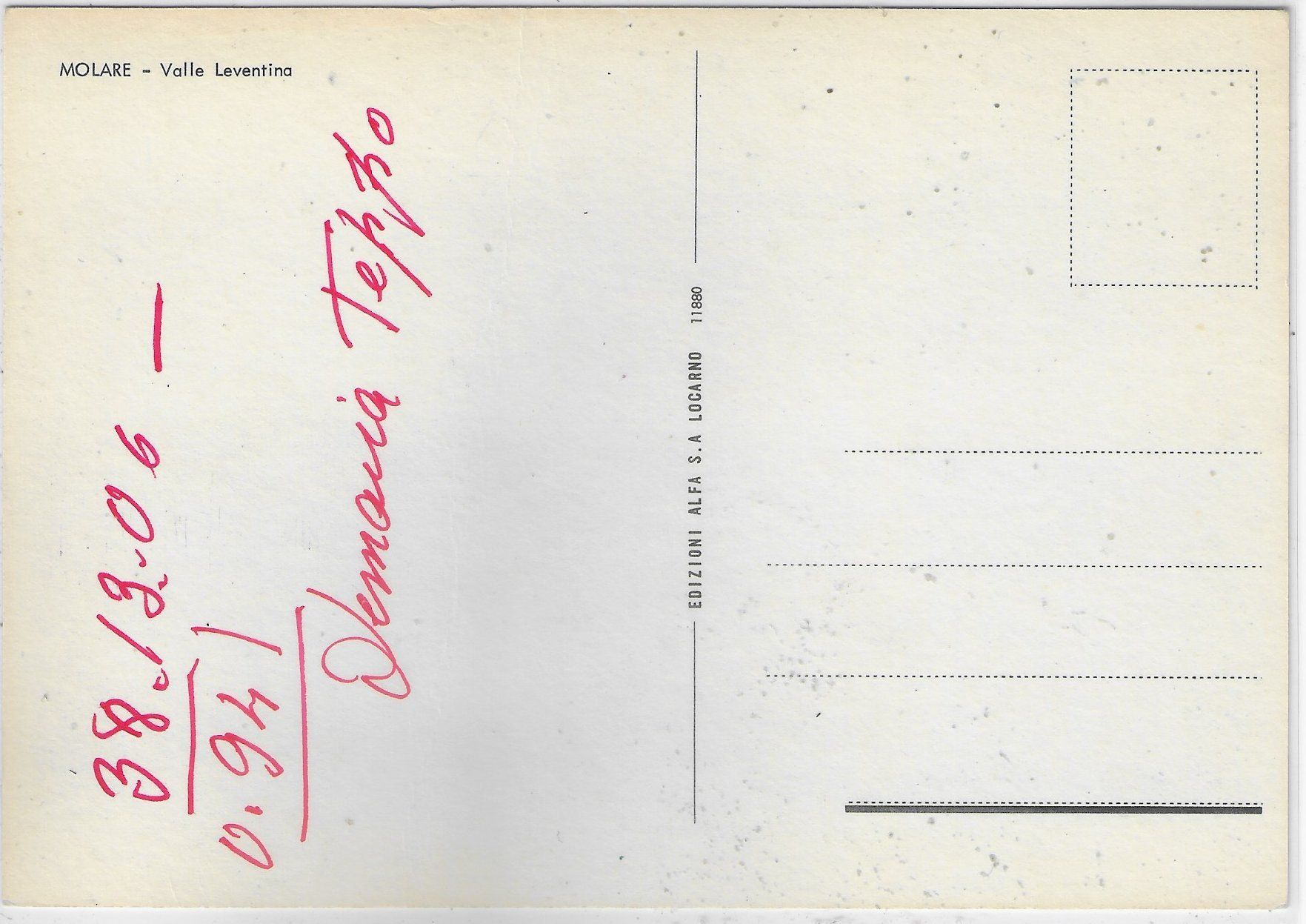 Cartoline postali: Molare - Valle Leventina – Usato da Ettingen venduto da Kartenplanet 1