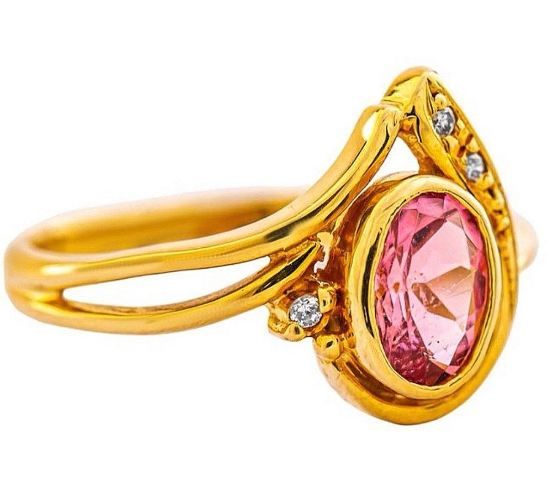 Ringe: 1.00ct Turmalin Ring und Diamanten, 18 Karat – Neu und originalverpackt aus Untersiggenthal von TimeandShine 3