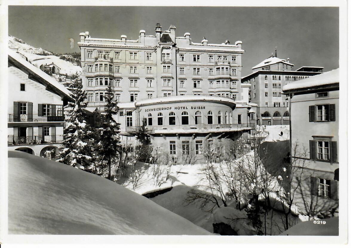 Cartoline postali: Hotel Schweizerhof St. Moritz 1951 – Usato da Hochdorf venduto da Ziegel-16