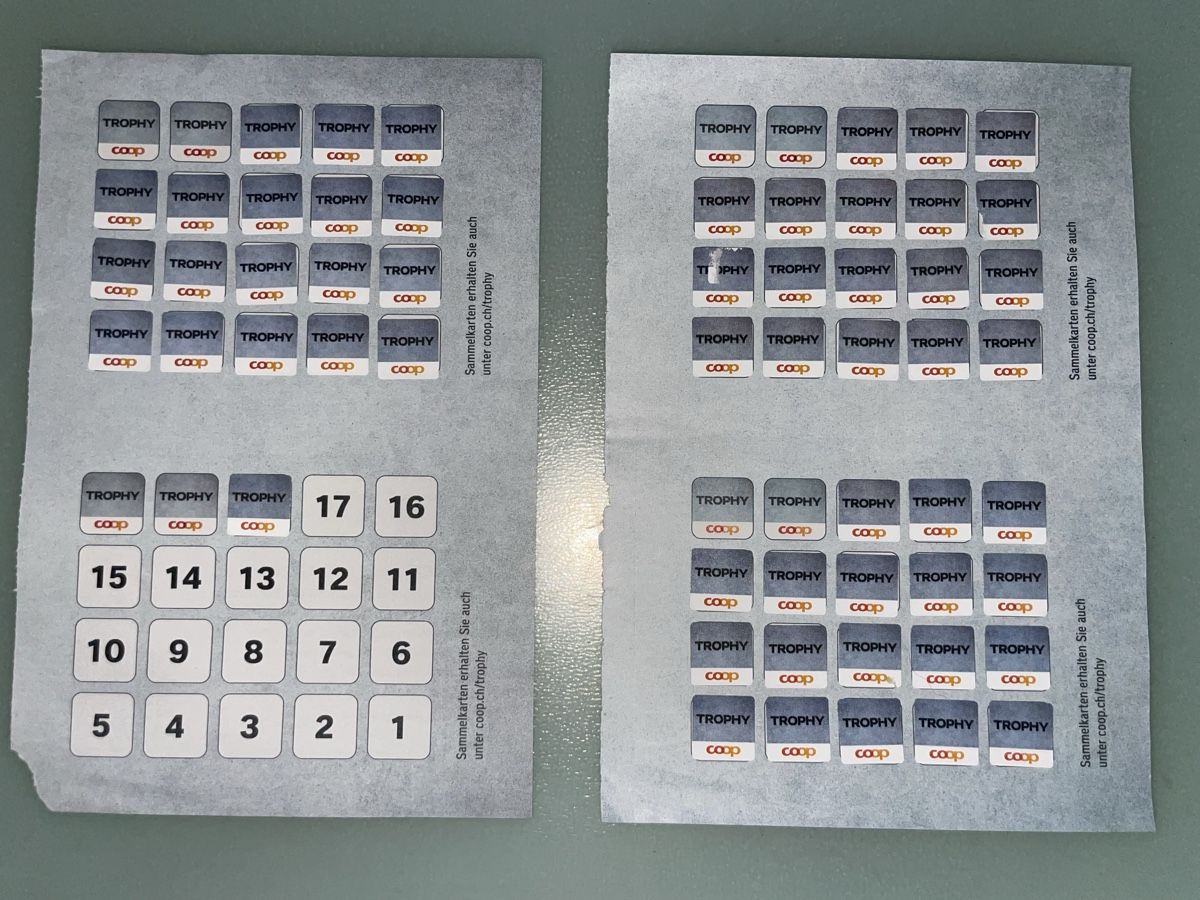Coop Timbres & points: 3 volle Trophykarten – Neuf (Voir description) à Zollikofen par england9
