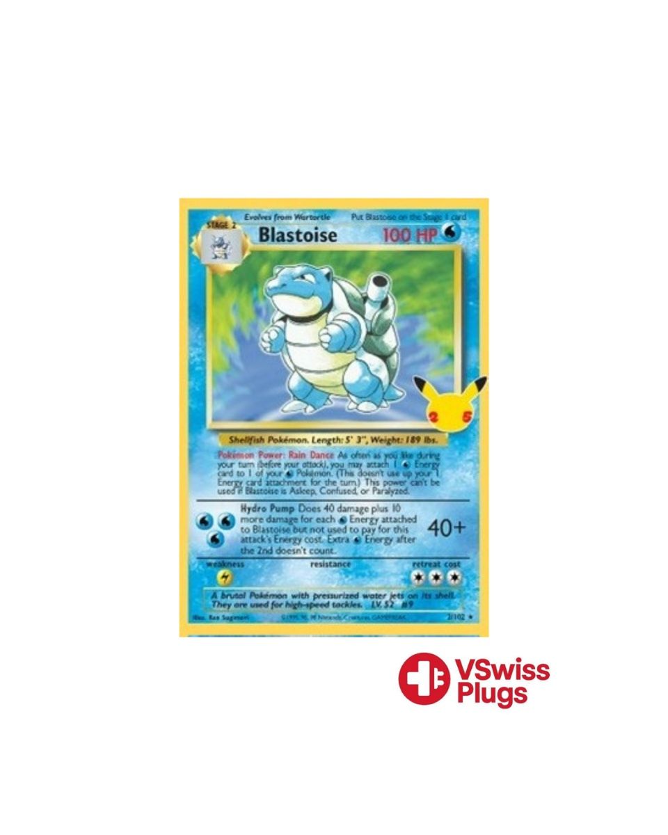 Pokémon Sammelbilder & Trading cards: Blastoise 2/102 EN – Gebraucht aus Conthey von Vswissplugs.com