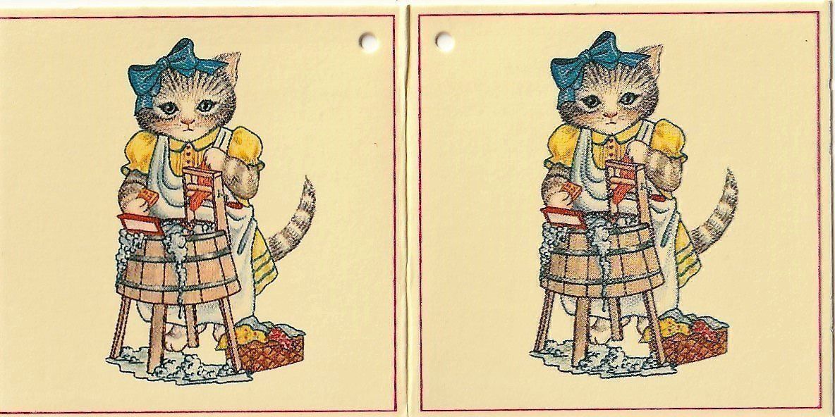 Cartoline: 12 Geschenkanhänger mit Kuvert,  Katzen – Nuovo e nell'imballaggio originale da Kriens venduto da Kraeutergarten 2