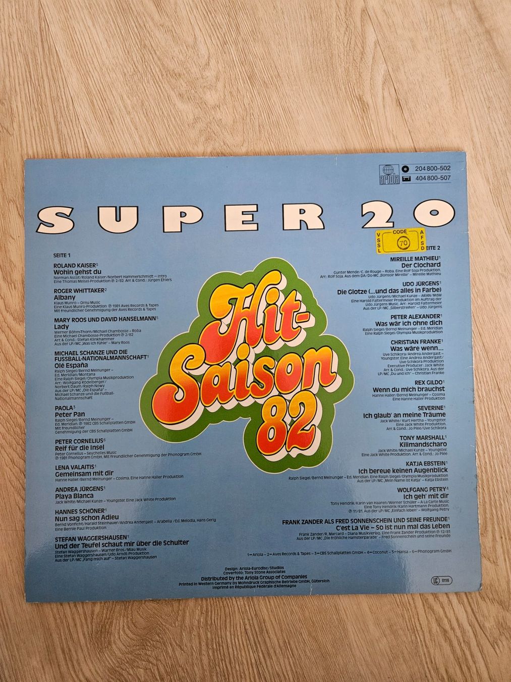 Dischi in vinile: Hit Saison 82 – Usato da Wattwil venduto da Belinda98 1