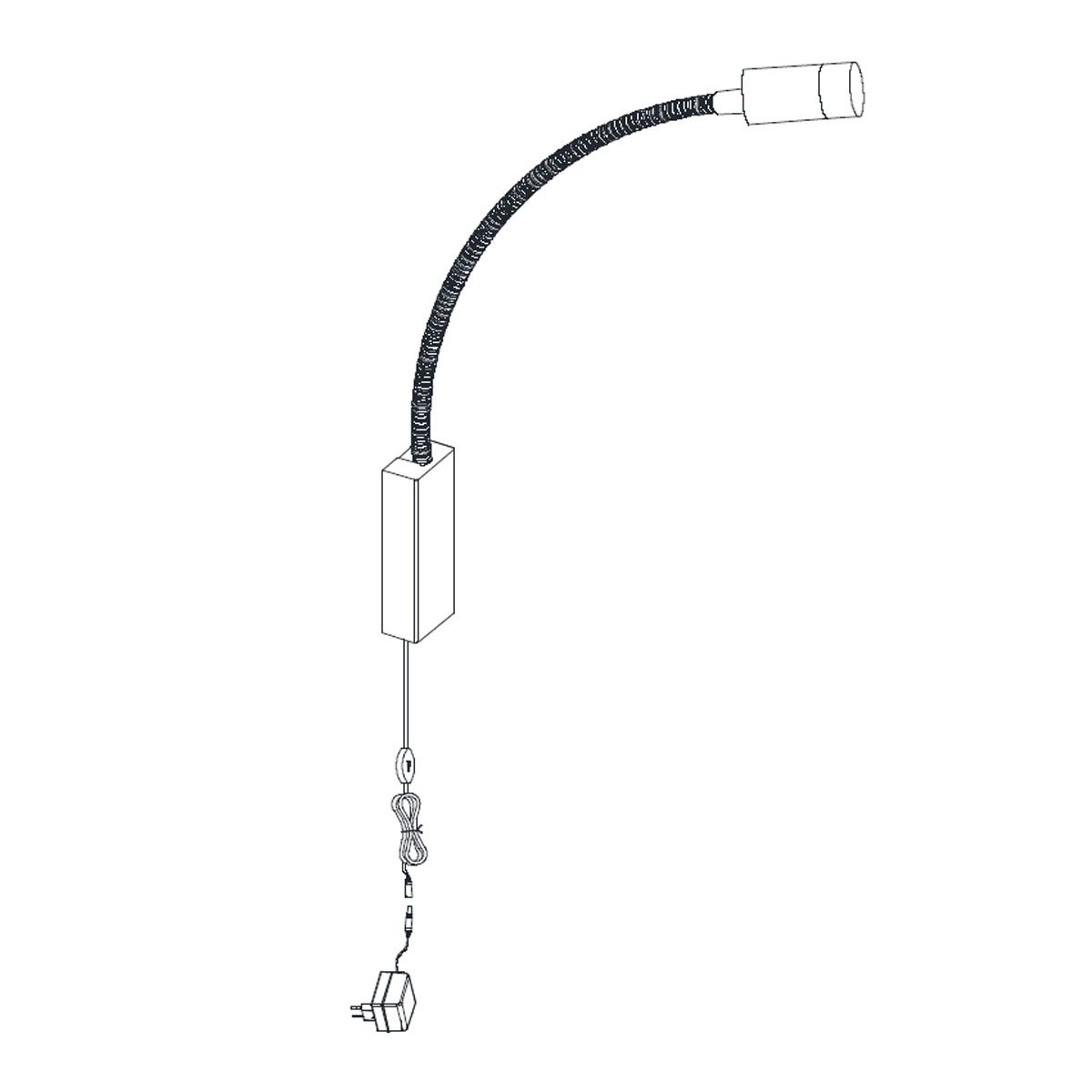 Lampade: Bettbeleuchtung LED Wandspot, 40 cm Höhe – Nuovo (secondo la descrizione) da Kreuzlingen venduto da Smart-Light 4