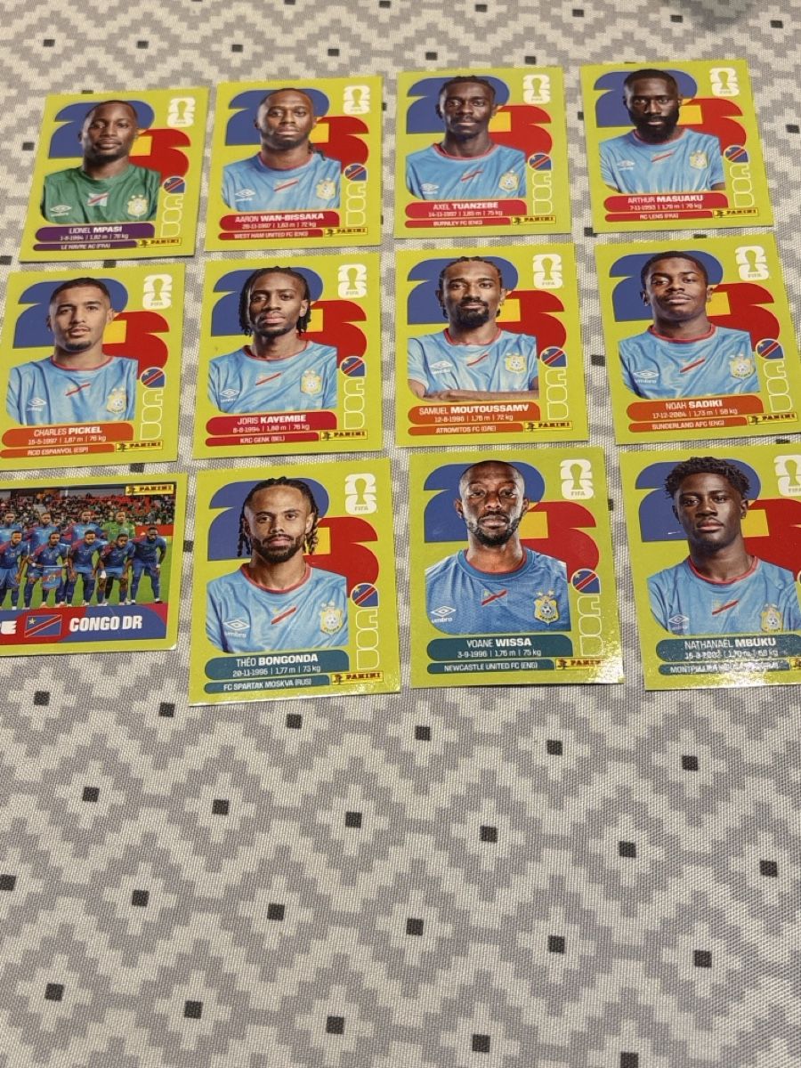 Panini Carte collezionabili: Lot de vignettes COD Panini Congo DR Bon état – Nuovo (secondo la descrizione) da Ste-Croix venduto da choupy60