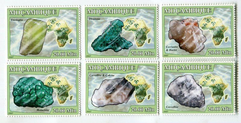 Tutti i francobolli: Briefmarken "Minerale". Mosambik. – Nuovo e nell'imballaggio originale da Basel venduto da Butsch5